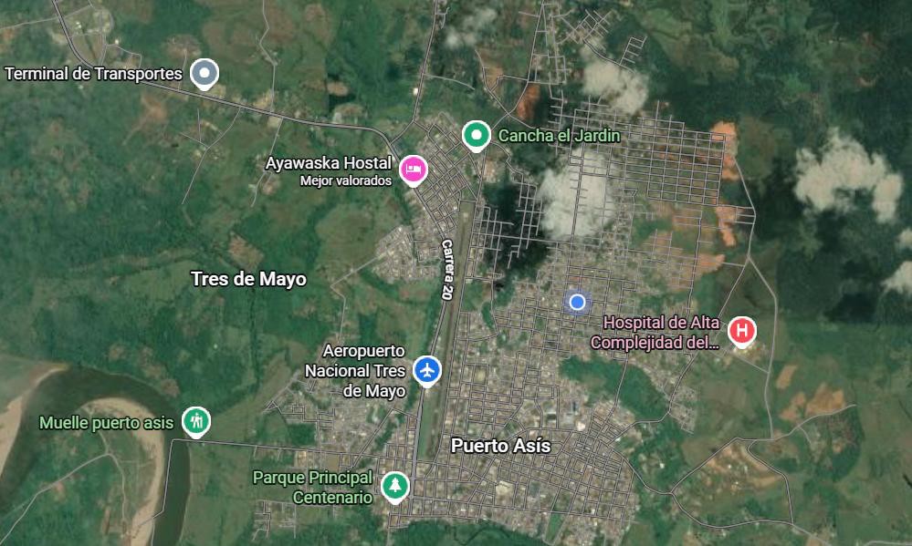 Zona de cobertura de Colredes en Puerto Asís